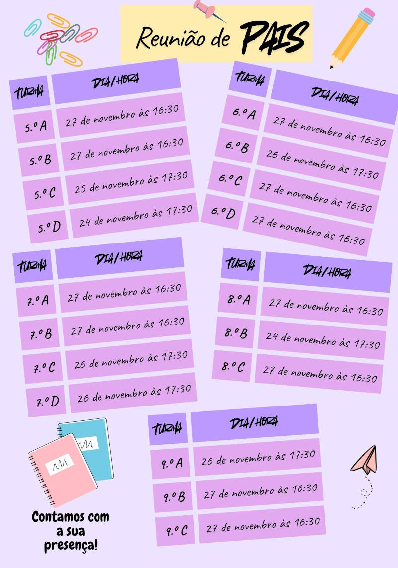 Reuniao pais 2o e 3o Ciclo